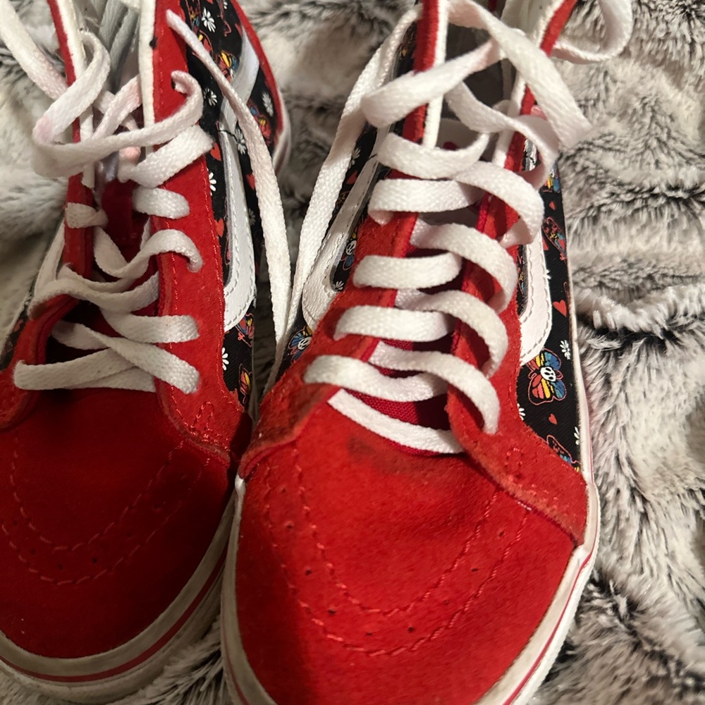 Vans Kids Red High-Top Sneakers